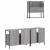 Set mobilier de baie, 3 piese, gri sonoma, lemn prelucrat GartenMobel Dekor