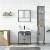 Set mobilier de baie, 3 piese, gri sonoma, lemn prelucrat GartenMobel Dekor