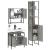 Set mobilier de baie, 3 piese, gri sonoma, lemn prelucrat GartenMobel Dekor
