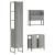 Set mobilier de baie, 3 piese, gri sonoma, lemn prelucrat GartenMobel Dekor