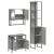 Set mobilier de baie, 3 piese, gri sonoma, lemn prelucrat GartenMobel Dekor