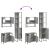 Set mobilier de baie, 3 piese, gri sonoma, lemn prelucrat GartenMobel Dekor
