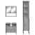 Set mobilier de baie, 3 piese, gri sonoma, lemn prelucrat GartenMobel Dekor