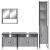 Set mobilier de baie, 4 piese, gri sonoma, lemn prelucrat GartenMobel Dekor