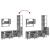 Set mobilier de baie, 4 piese, gri sonoma, lemn prelucrat GartenMobel Dekor