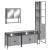 Set mobilier de baie, 4 piese, gri sonoma, lemn prelucrat GartenMobel Dekor