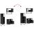 Set mobilier de baie, 3 piese, negru, lemn compozit GartenMobel Dekor