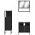 Set mobilier de baie, 3 piese, negru, lemn compozit GartenMobel Dekor
