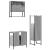 Set mobilier de baie, 3 piese, gri sonoma, lemn prelucrat GartenMobel Dekor