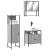 Set mobilier de baie, 3 piese, gri sonoma, lemn prelucrat GartenMobel Dekor