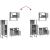Set mobilier de baie, 3 piese, gri sonoma, lemn prelucrat GartenMobel Dekor
