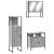 Set mobilier de baie, 3 piese, gri sonoma, lemn prelucrat GartenMobel Dekor