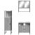 Set mobilier de baie, 3 piese, gri sonoma, lemn prelucrat GartenMobel Dekor