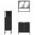 Set mobilier de baie, 3 piese, negru, lemn compozit GartenMobel Dekor