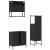 Set mobilier de baie, 3 piese, negru, lemn compozit GartenMobel Dekor