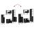 Set mobilier de baie, 4 piese, negru, lemn prelucrat GartenMobel Dekor