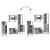 Set mobilier de baie, 4 piese, gri sonoma, lemn prelucrat GartenMobel Dekor
