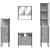 Set mobilier de baie, 4 piese, gri sonoma, lemn prelucrat GartenMobel Dekor