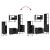 Set mobilier de baie, 4 piese, negru, lemn prelucrat GartenMobel Dekor