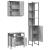 Set dulapuri de baie, 3 piese, gri sonoma, lemn prelucrat GartenMobel Dekor