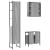 Set dulapuri de baie, 3 piese, gri sonoma, lemn prelucrat GartenMobel Dekor