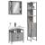 Set dulapuri de baie, 3 piese, gri sonoma, lemn prelucrat GartenMobel Dekor