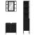 Set dulapuri de baie, 3 piese, negru, lemn prelucrat GartenMobel Dekor