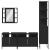 Set dulapuri de baie, 4 piese, negru, lemn prelucrat GartenMobel Dekor