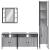Set dulapuri de baie, 4 piese, gri sonoma, lemn prelucrat GartenMobel Dekor