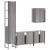Set dulapuri de baie, 4 piese, gri sonoma, lemn prelucrat GartenMobel Dekor