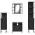 Set dulapuri de baie, 4 piese, negru, lemn prelucrat GartenMobel Dekor