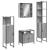 Set dulapuri de baie, 4 piese, gri sonoma, lemn prelucrat GartenMobel Dekor