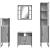 Set dulapuri de baie, 4 piese, gri sonoma, lemn prelucrat GartenMobel Dekor