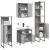 Set dulapuri de baie, 4 piese, gri sonoma, lemn prelucrat GartenMobel Dekor
