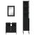 Set mobilier de baie, 3 piese, negru, lemn compozit GartenMobel Dekor