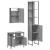 Set mobilier de baie, 3 piese, gri sonoma, lemn prelucrat GartenMobel Dekor