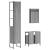 Set mobilier de baie, 3 piese, gri sonoma, lemn prelucrat GartenMobel Dekor