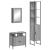 Set mobilier de baie, 3 piese, gri sonoma, lemn prelucrat GartenMobel Dekor