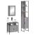 Set mobilier de baie, 3 piese, gri sonoma, lemn prelucrat GartenMobel Dekor