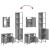 Set mobilier de baie, 3 piese, gri sonoma, lemn prelucrat GartenMobel Dekor