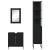 Set mobilier de baie, 3 piese, negru, lemn compozit GartenMobel Dekor