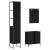 Set mobilier de baie, 3 piese, negru, lemn compozit GartenMobel Dekor