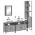 Set mobilier de baie, 4 piese, gri sonoma, lemn prelucrat GartenMobel Dekor