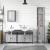 Set mobilier de baie, 4 piese, gri sonoma, lemn prelucrat GartenMobel Dekor