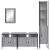 Set mobilier de baie, 4 piese, gri sonoma, lemn prelucrat GartenMobel Dekor