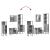 Set mobilier de baie, 4 piese, gri sonoma, lemn prelucrat GartenMobel Dekor