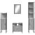 Set mobilier de baie, 4 piese, gri sonoma, lemn prelucrat GartenMobel Dekor