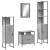 Set mobilier de baie, 4 piese, gri sonoma, lemn prelucrat GartenMobel Dekor