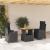 Set mobilier de grădină cu perne, 3 piese, negru, poliratan GartenMobel Dekor