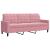 Set de canapele cu perne, 3 piese, roz, catifea GartenMobel Dekor